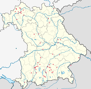 Karte von Bayern mit Markierungen für die einzelnen Unterstützenden