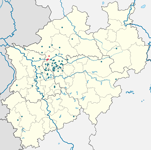 Mapa města Dorsten se značkami pro každého podporovatele 