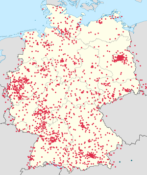 Map of Germany with markings for the individual supporters