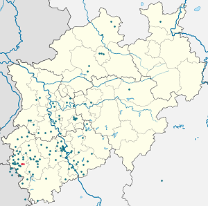 Map of Stolberg with markings for the individual supporters