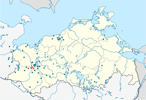 Biresyel destekçiler için işaretli Stralendorf haritası