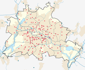 Mapa de Berlín con etiquetas para cada partidario.