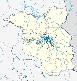 Map of Zeuthen with markings for the individual supporters