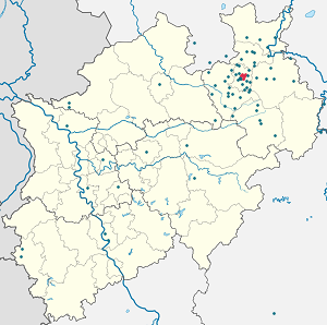 Map of Bielefeld-Mitte (district) with markings for the individual supporters