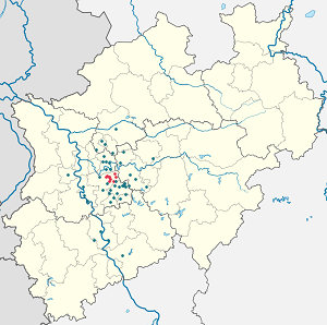 Karte von Velbert mit Markierungen für die einzelnen Unterstützenden