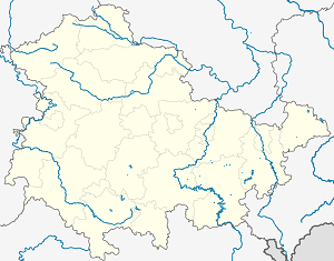 Kart over Saale-Orla-Kreis med markører for hver supporter
