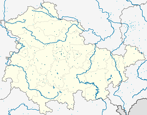 Biresyel destekçiler için işaretli Thuringia haritası