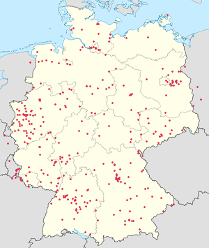 Mapa de Alemania con etiquetas para cada partidario.