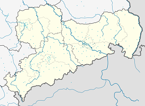 Kaart van Dresden met merkers vir elke ondersteuner