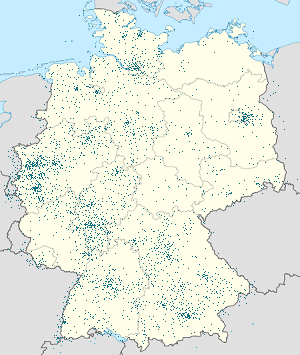 Mapa města Německo se značkami pro každého podporovatele 