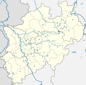 Mapa mesta Rietberg so značkami pre jednotlivých podporovateľov