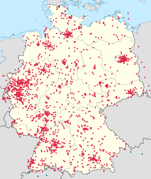 Karte von Deutschland mit Markierungen für die einzelnen Unterstützenden