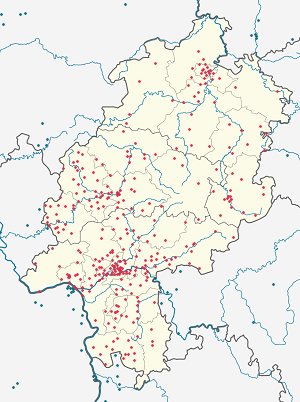 Map of Hesse with markings for the individual supporters