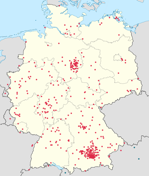 Map of Germany with markings for the individual supporters