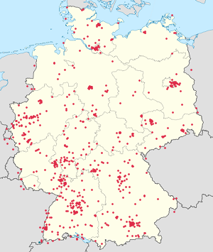 Karte von Deutschland mit Markierungen für die einzelnen Unterstützenden