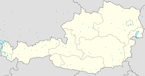 Mapa de Áustria com marcações de cada apoiante