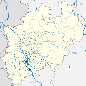 Map of Mülheim with markings for the individual supporters