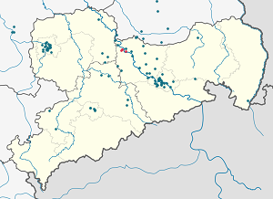 Karte von Riesa mit Markierungen für die einzelnen Unterstützenden