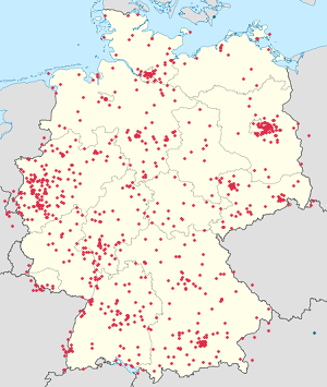 Karte von Deutschland mit Markierungen für die einzelnen Unterstützenden