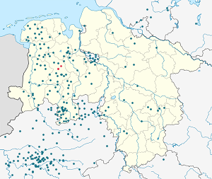 Karte von Garrel mit Markierungen für die einzelnen Unterstützenden