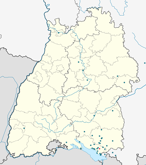 Map of Tettnang with markings for the individual supporters