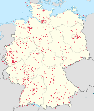 Karte von Deutschland mit Markierungen für die einzelnen Unterstützenden