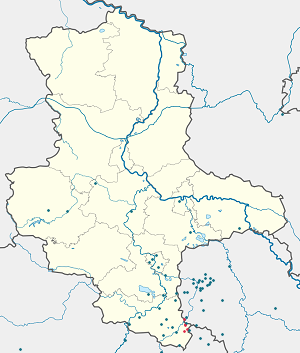 Karte von Elsteraue mit Markierungen für die einzelnen Unterstützenden