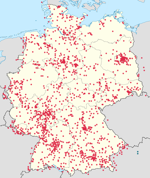 Გერმანია-ის რუკა თითოეული მხარდამჭერის მარკერებით