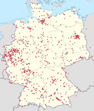 Karte von Deutschland mit Markierungen für die einzelnen Unterstützenden