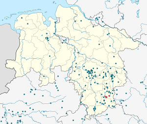 Map of Clausthal-Zellerfeld with markings for the individual supporters