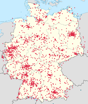 Map of Germany with markings for the individual supporters