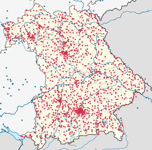 Harta e Bavaria me shenja për mbështetësit individual 