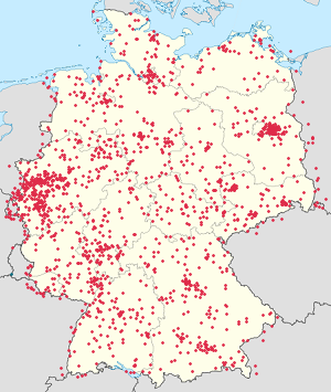 Karte von Deutschland mit Markierungen für die einzelnen Unterstützenden
