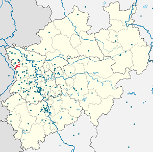 Map of Kevelaer with markings for the individual supporters