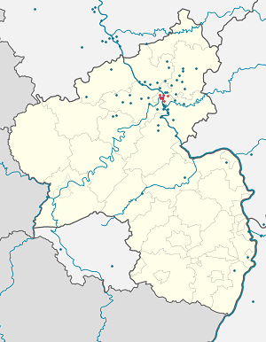 Koblenz kartta tunnisteilla jokaiselle kannattajalle
