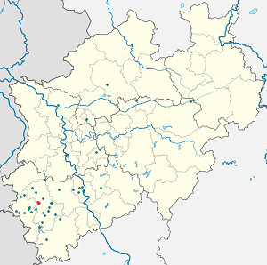 Map of Inden with markings for the individual supporters