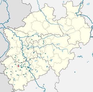 Map of Elsdorf with markings for the individual supporters