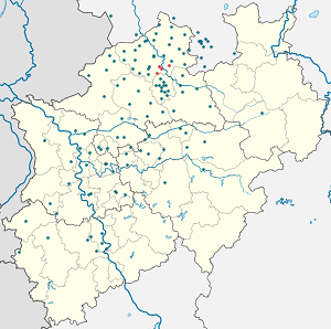 Karte von Greven mit Markierungen für die einzelnen Unterstützenden