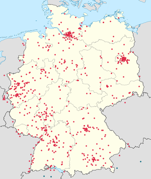 Karte von Deutschland mit Markierungen für die einzelnen Unterstützenden