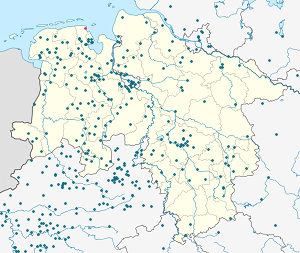 Karte von Wangerland mit Markierungen für die einzelnen Unterstützenden