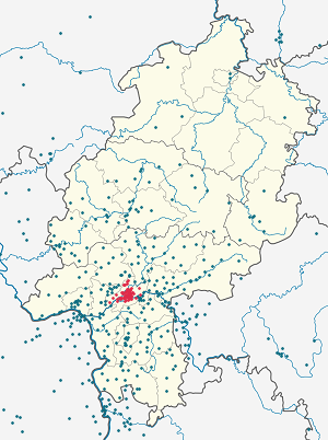 Mapa de Frankfurt com marcações de cada apoiante