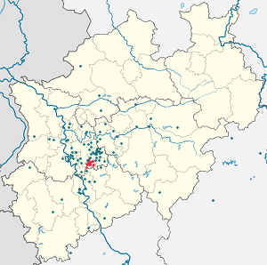 Karte von Solingen mit Markierungen für die einzelnen Unterstützenden