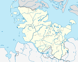 Karta mjesta Sankt Peter-Ording s oznakama za svakog pristalicu