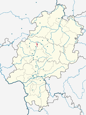 Mapa mesta Marburg so značkami pre jednotlivých podporovateľov