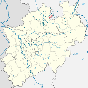 Mapa mesta Lienen so značkami pre jednotlivých podporovateľov