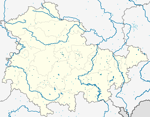 Map of Thuringia with markings for the individual supporters