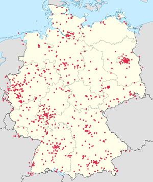 Karte von Deutschland mit Markierungen für die einzelnen Unterstützenden