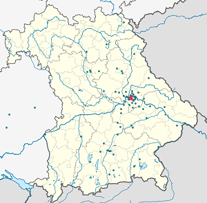 Karta över Regensburg med taggar för varje stödjare