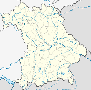 Karte von Kitzingen mit Markierungen für die einzelnen Unterstützenden