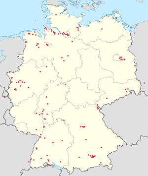 Mapa de Alemanha com marcações de cada apoiante